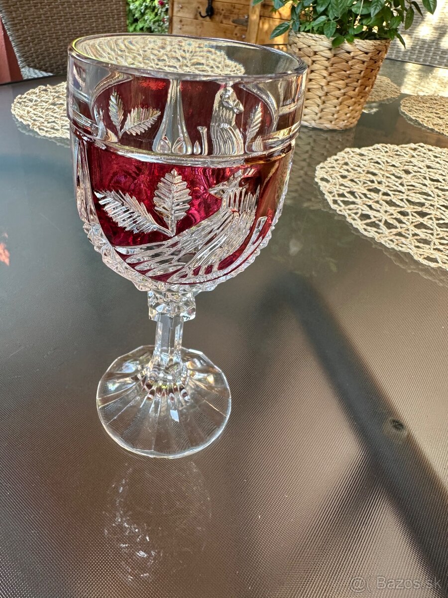 Karafi, sklenky, irisovane vázy - 18