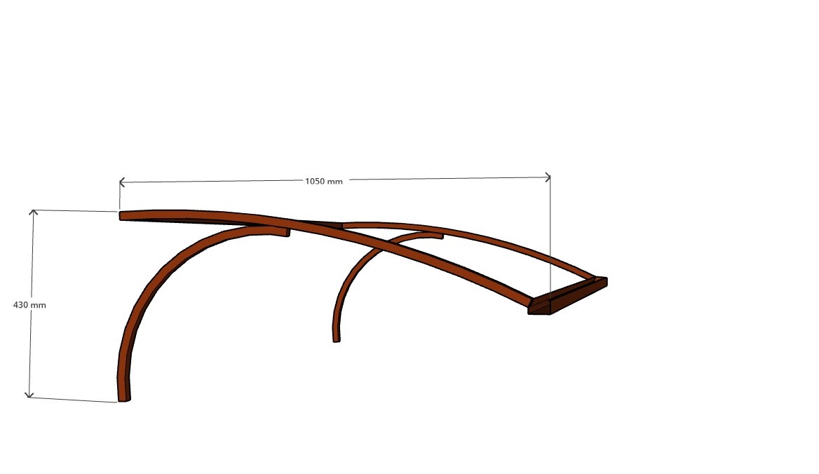 Hliníkový prístrešok nad dvere - 18