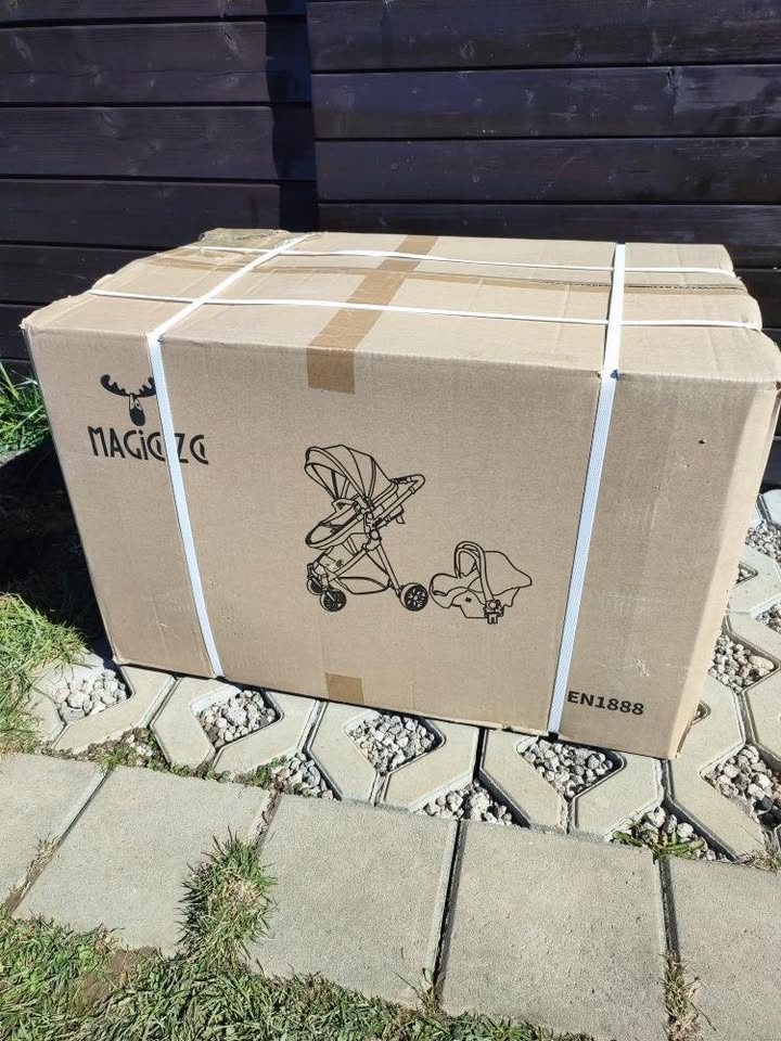 Nový kombinovaný kočárek 3v1 (černo-zlatý) - 18