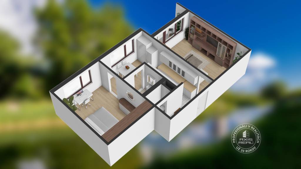 AXIS REAL | SLNEČNÝ 2-izbový byt s LODŽIOU, Stará Ľubovňa, O - 18