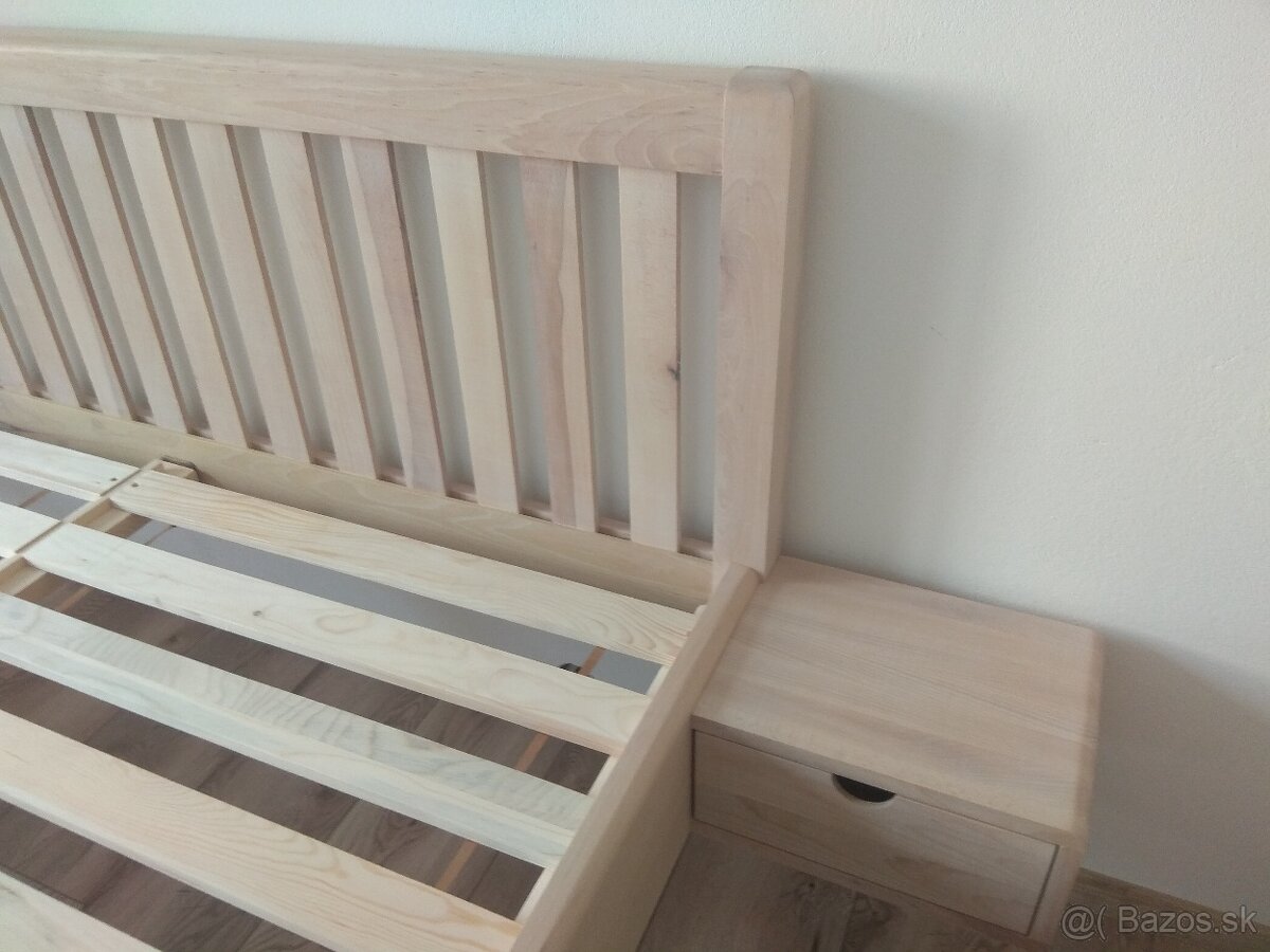 Masívna dubová posteľ Lucia + 2 stolíky zdarma - 18