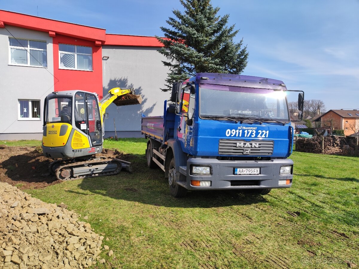 Preprava sypkých materiálov - NOSNOSŤ 8T - 18