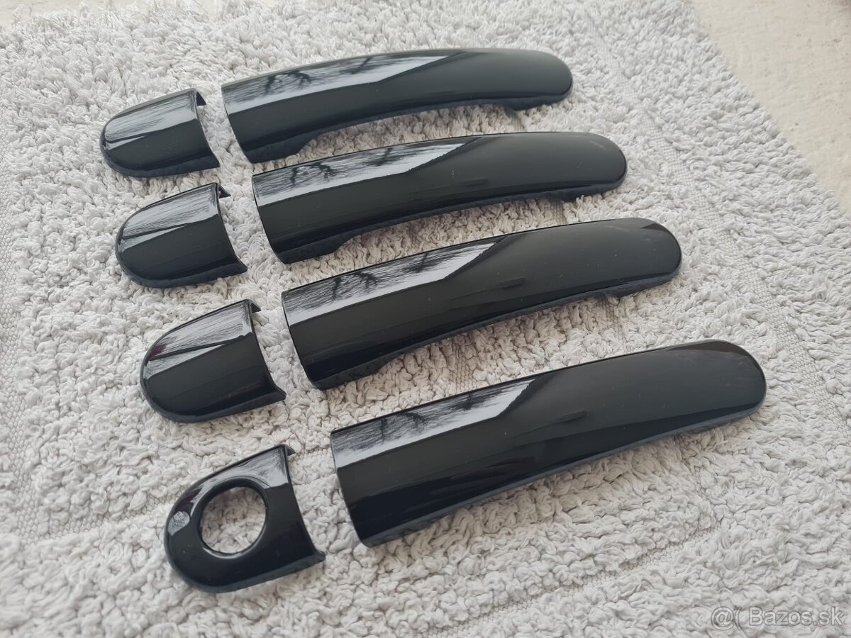 ČIERNE a KARBONOVE kľučky krytky klučiek dveri - 18