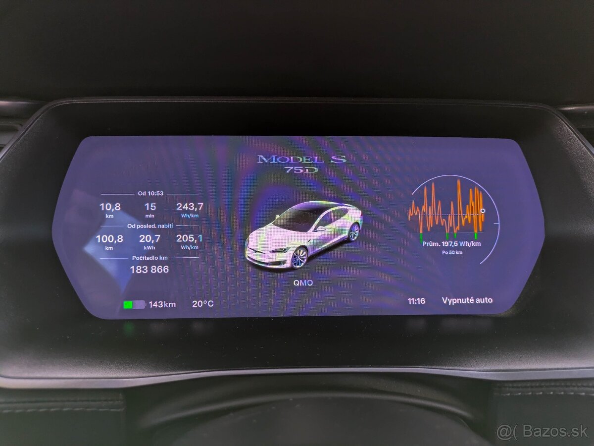 Tesla Model S 75D 4x4 386kW, Premium Konektivita, Panoráma - 18