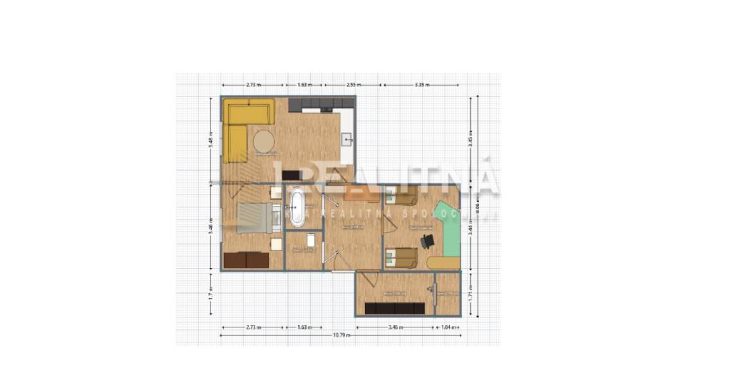 ŠTÝLOVÝ 3,5-IZBOVÝ BYT S NÁBYTKOM NA MIERU, A. HLINKU, ZVOLE - 18