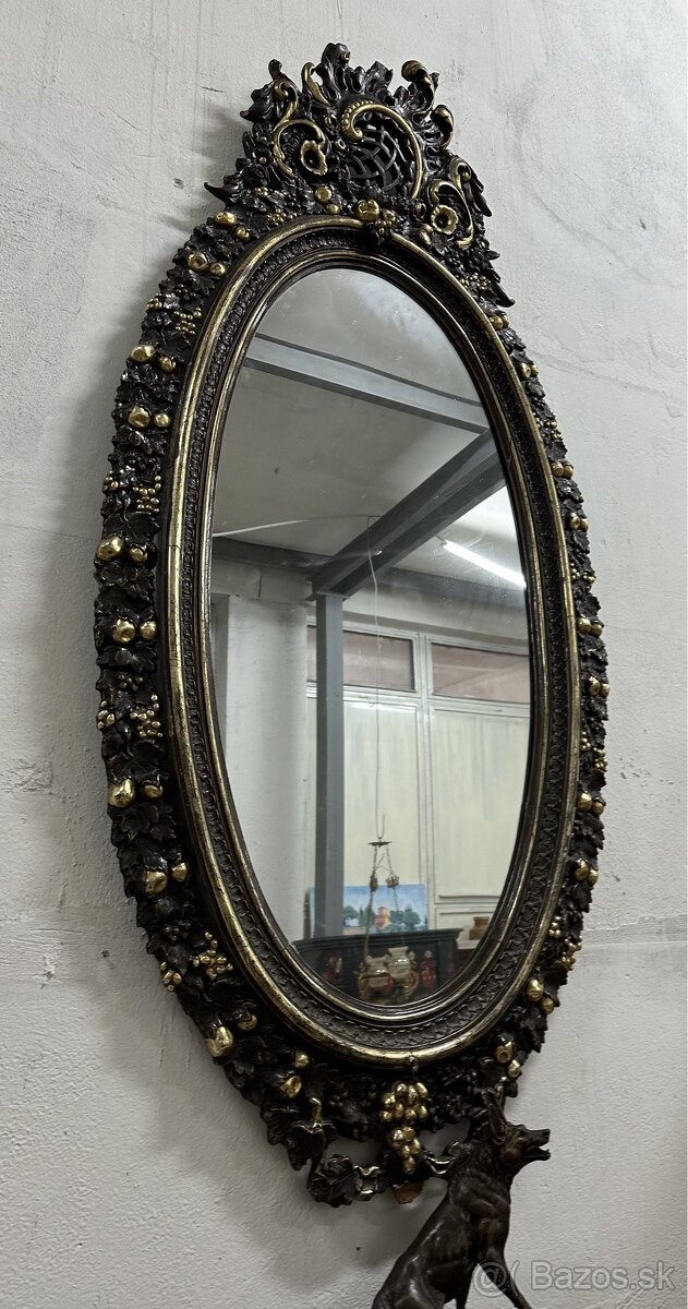 mohutné barokové zrkadlo s konzolovým stolíkom - 18