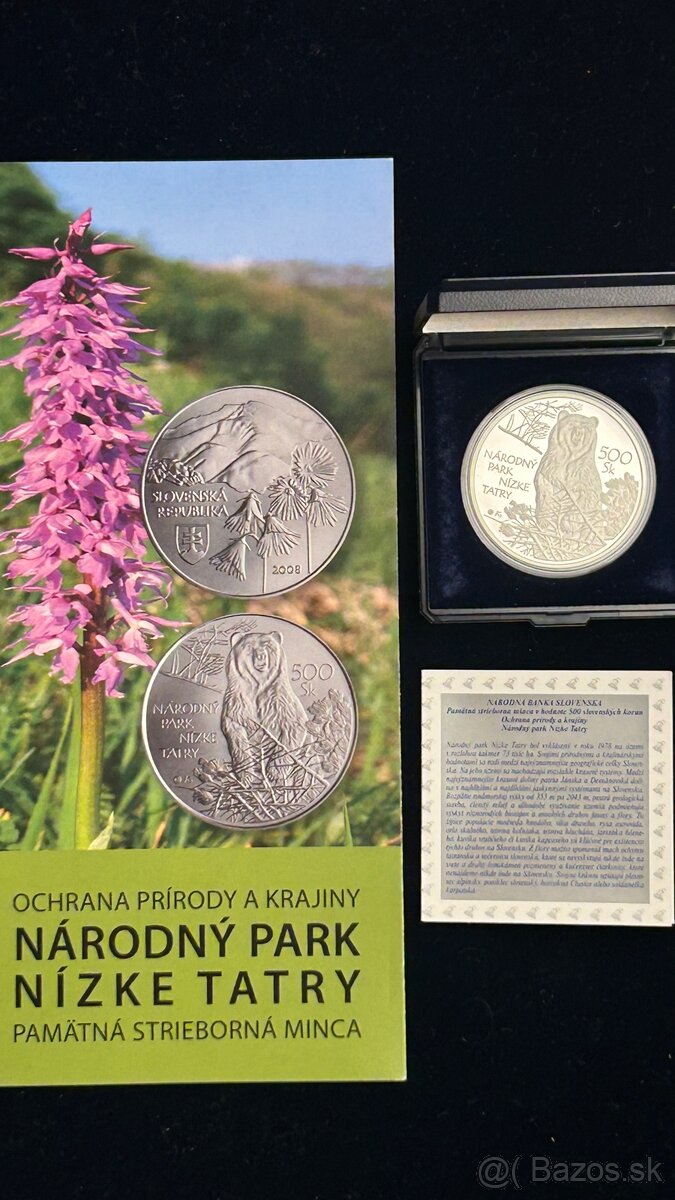 Slovenske mince proof, striebro, korunova mena. - 18