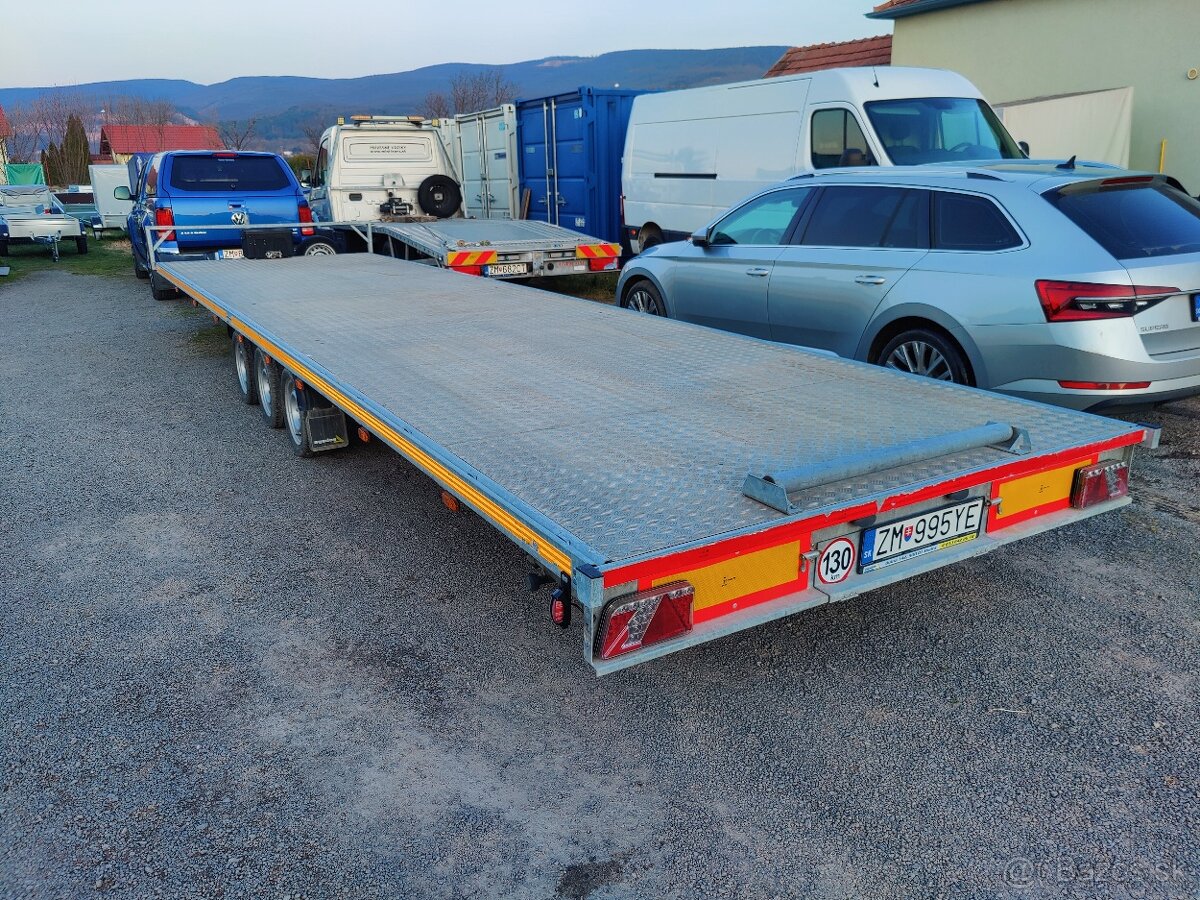 Prívesný vozík - trojnápravové plato - 18