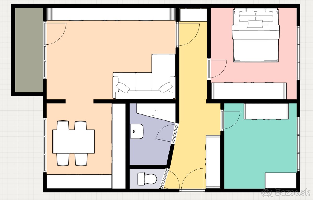Predám útulný a slnečný 3-izbový byt s loggiou - 18