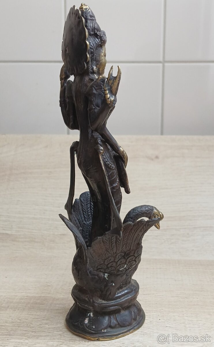 Ručne vyrobená sada troch bronzových Hindských božstiev - 18