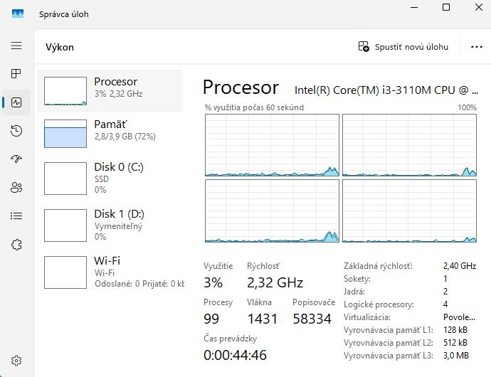 Fujitsu E752, Intel i3-3310M@2,40GHz, 4GB DDR3, 32GB SSD - 18