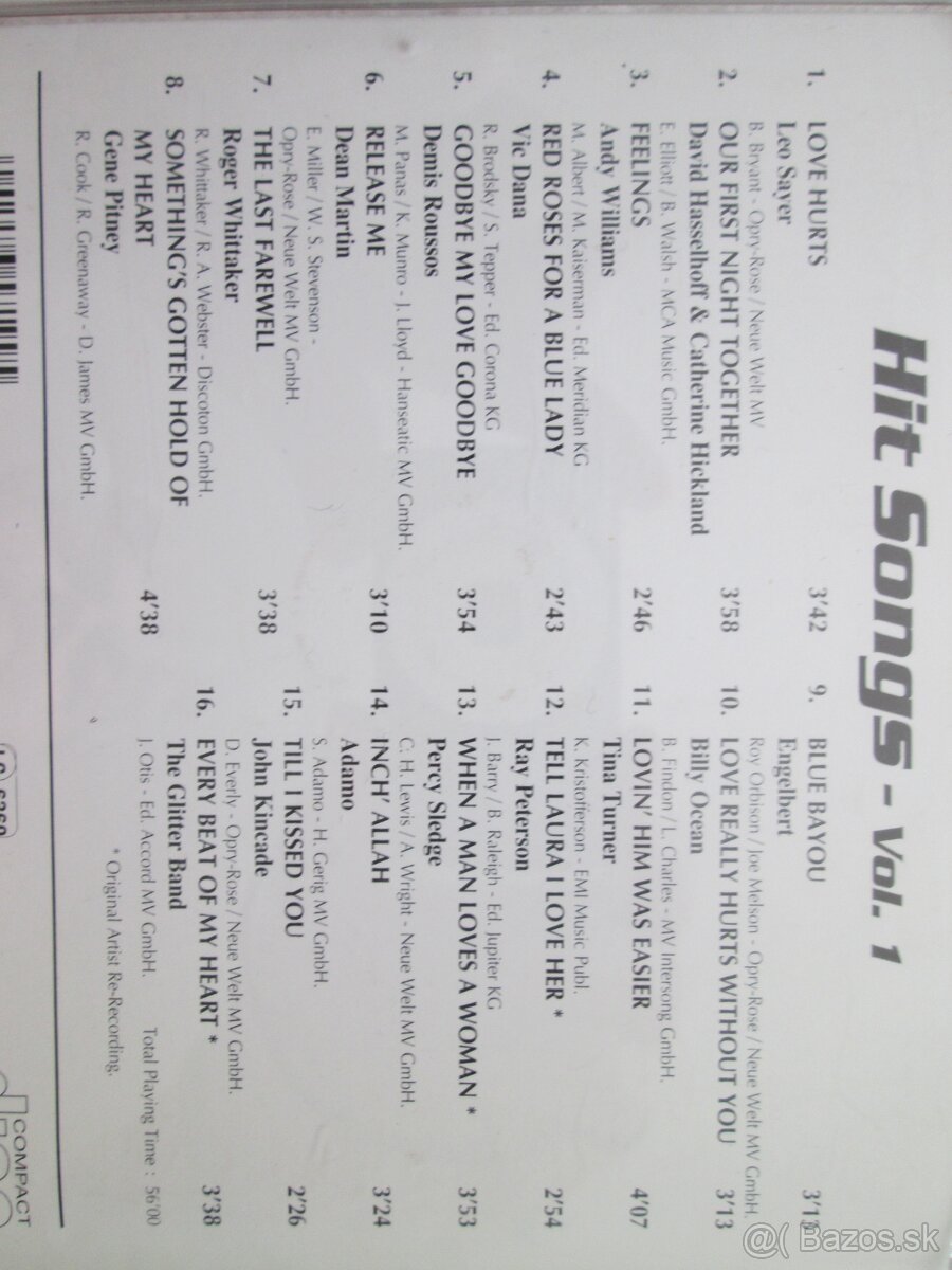 oldies pop & rock : compilations (výbery). 20 cd Hits - 18