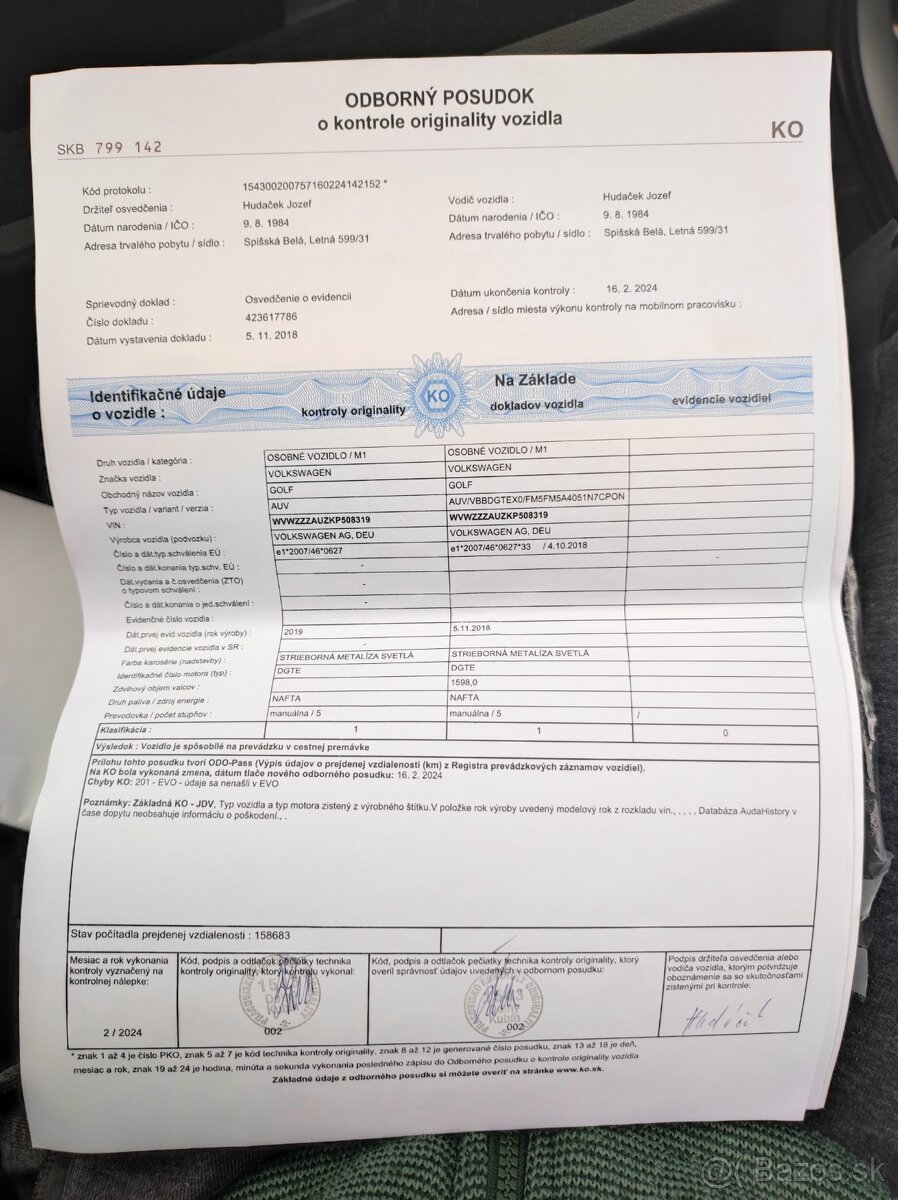 Wolkswagen Golf 7 Variant 85kw, 1,6 TDI 2018 - 18