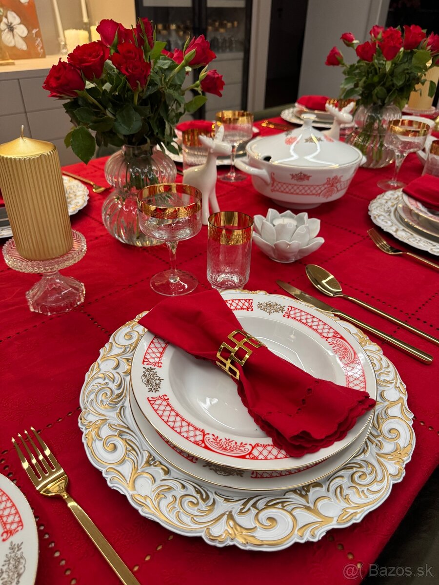 Nádherná retro obedová súprava ako nová - 18