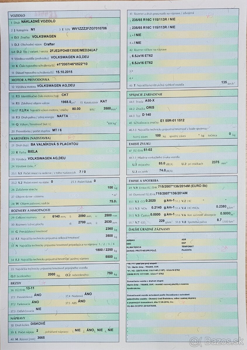 Volkswagen Crafter 2.0 TDI Valnik 7-Miest Maxi 3.5t kúp.v SR - 18