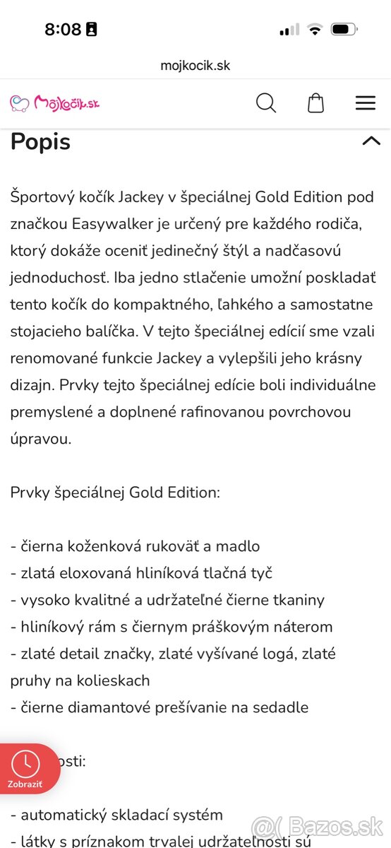 Easywalker Jackey Special Gold Edition - 18
