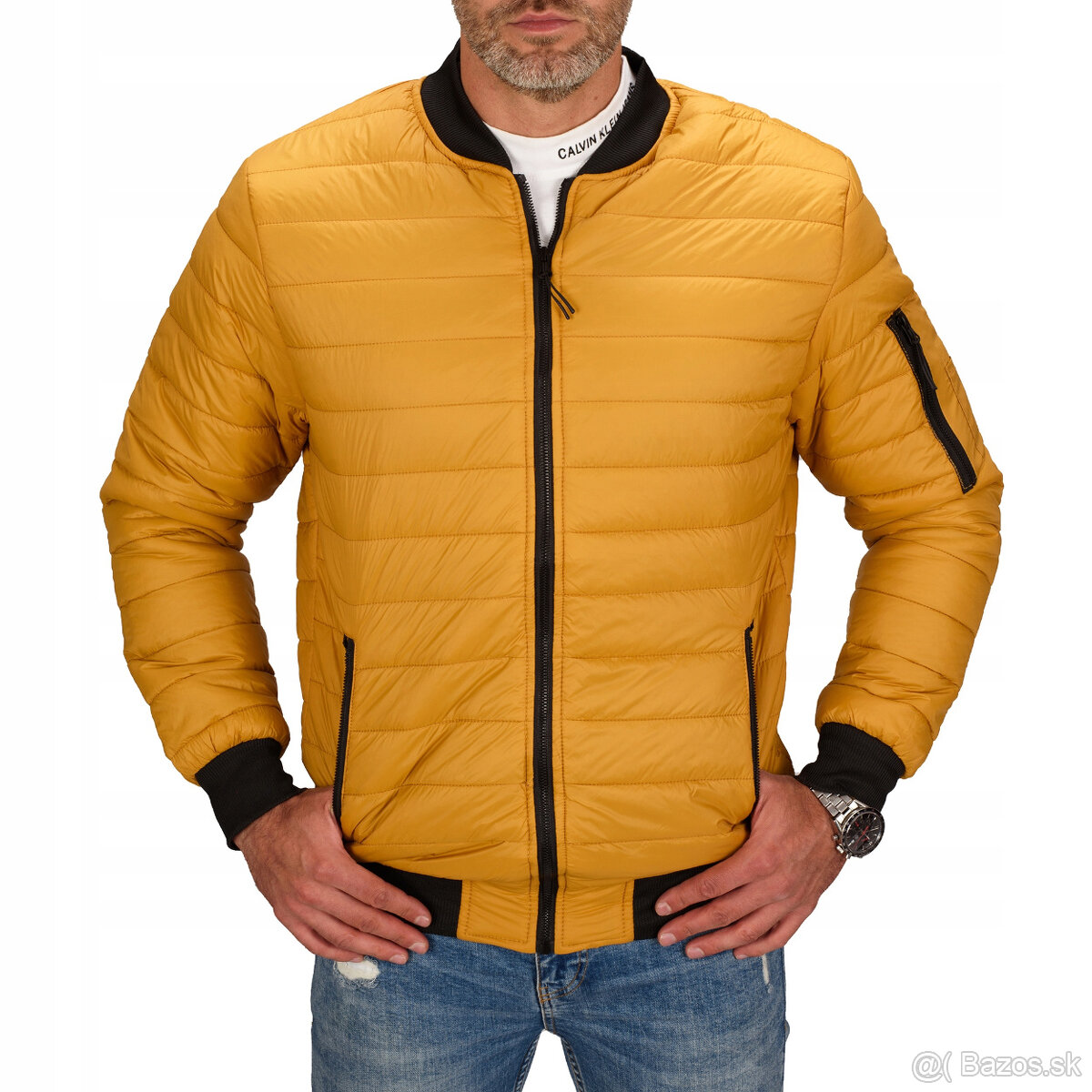 Žltá bomber bunda - 18