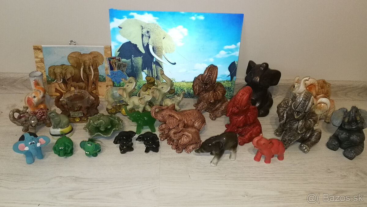 ✅ Dekoračné sošky slonov - rôzny materiál, veľkosť ✅ - 18