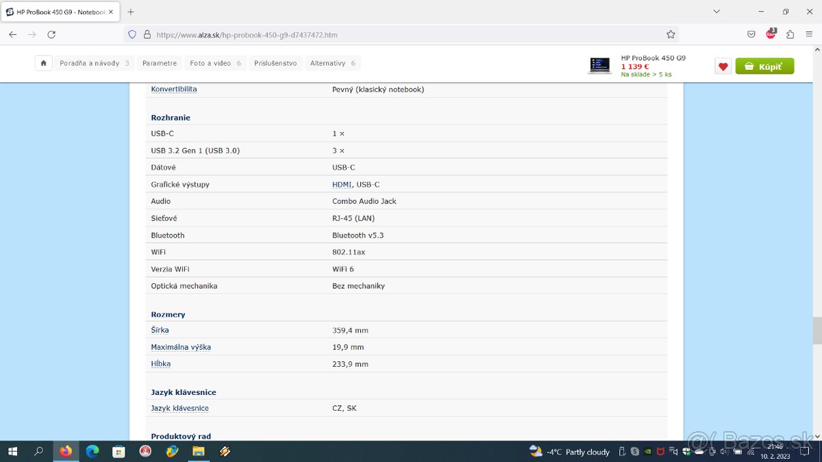 HP ProBook 450 G9 - 18