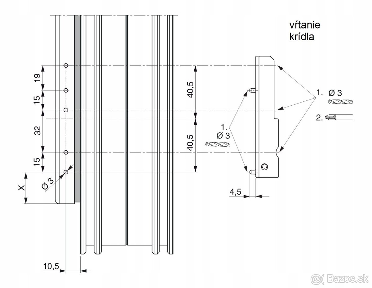 Kovanie MACO - horné a dolné závesy ( pánty ) - 18