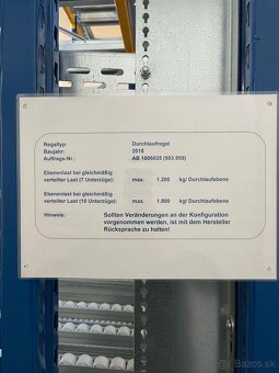 Výpredaj skladu–Kompletný regálový systém 40 m Jungheinrich - 18