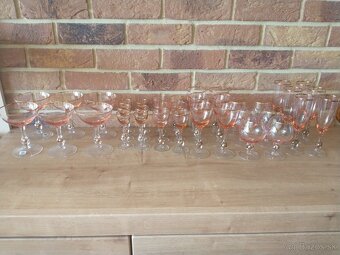 borské sklo, hutné sklo, zlatá zuzana ružová - 18