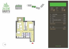 2 izbový byt s balkónom - novostavba Zelené Grunty - 18