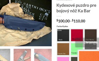 Predám KYDEXové PÚZDRO na nôž Ka-bar USMC-1217 a iné - 18