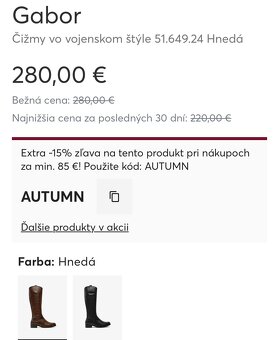 ——-Gaštanovo hnedé kožené čižmy Gabor, 38, 80 E—- - 18