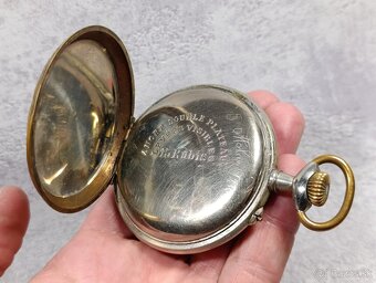 Velké dvouplášťové kapesní hodinky Régulatéur, 67mm,192g - 18