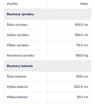 Americká chladnička Haier HB26FSSAAA - 18