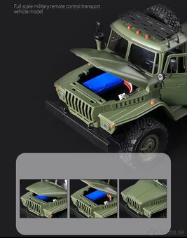 Krásny RC model Ural s podvalnikom 1:16 - 18