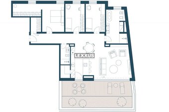 Moderný 4 izbový penthouse s veľkou terasou a výhľadom na hr - 18