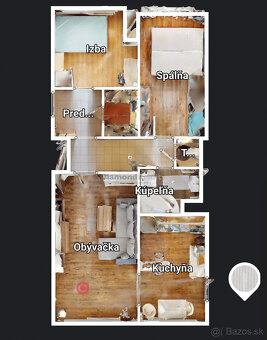 Na predaj 3 - izbový byt na Železníkoch, ulica Užhorodská, K - 18