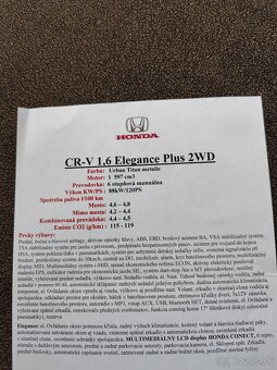 Predam HONDA CR-V 1,6 ELEGANCE PLUS 2 WD - 18