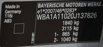 BMW 116i, SR voz, Automat,Serv.Kniha - 18