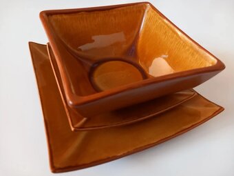 Staršia 3ks servírovacia sada po rodičoch, keramika-kamenina - 18