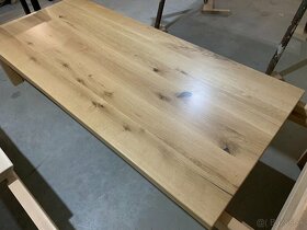 Masívny dubový stôl - Jedálenský - 18