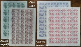 Poštové známky, filatelia: ČSSR, prepážkové archy, série - 18