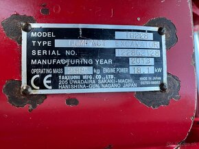 Minibager minirypadlo Takeuchi TB228, Kubota JCB Yanmar - 18