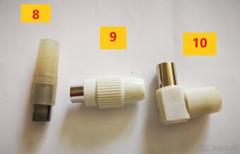 Televízna zásuvka účastnícka, káble prepojovacie a koncovky. - 18