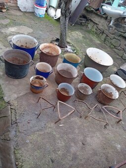 Liatinové hrnce smalt vedra - 18