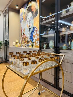 Sada pohárov z krištálového  skla LR Czechoslovakia,posielam - 18