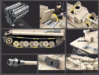 Stavebnice tankov + postavičky - typ lego - nové - 18