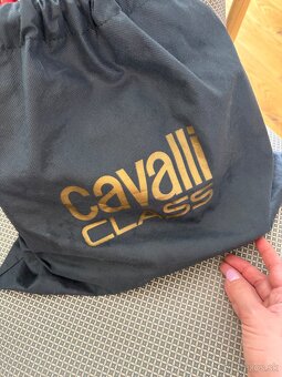 Luxusná kabelka Cavalli Class – červená s leopardím vzorom - 18