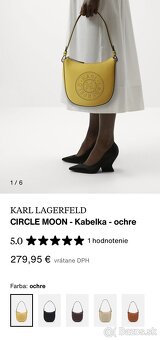Karl Lagerfeld circle kabelka horčicová kožená - 18