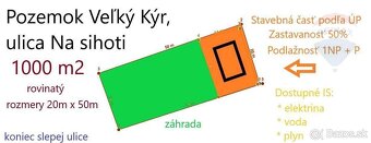 Pozemok 1000 m2, Veľký Kýr, Na sihoti - 18