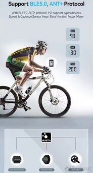Kvalitný GPS ANT+ Smart CykloPočítač CYCPLUS M1, M3, C3 - 18