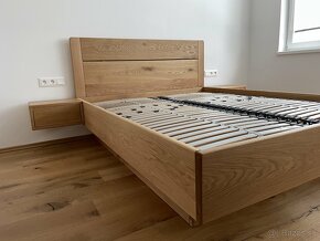 Dubová posteľ s úložným priestorom - levitujúci dizajn - 18