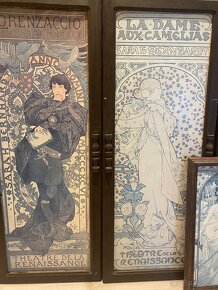 Alfonz Mucha krásne 4 secesné obrazy na stenu - 18